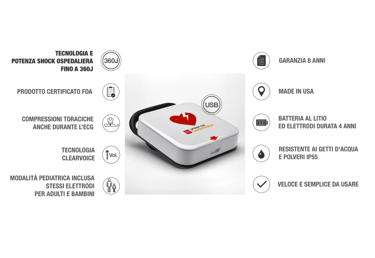 Defibrillatore Lifepak Usb